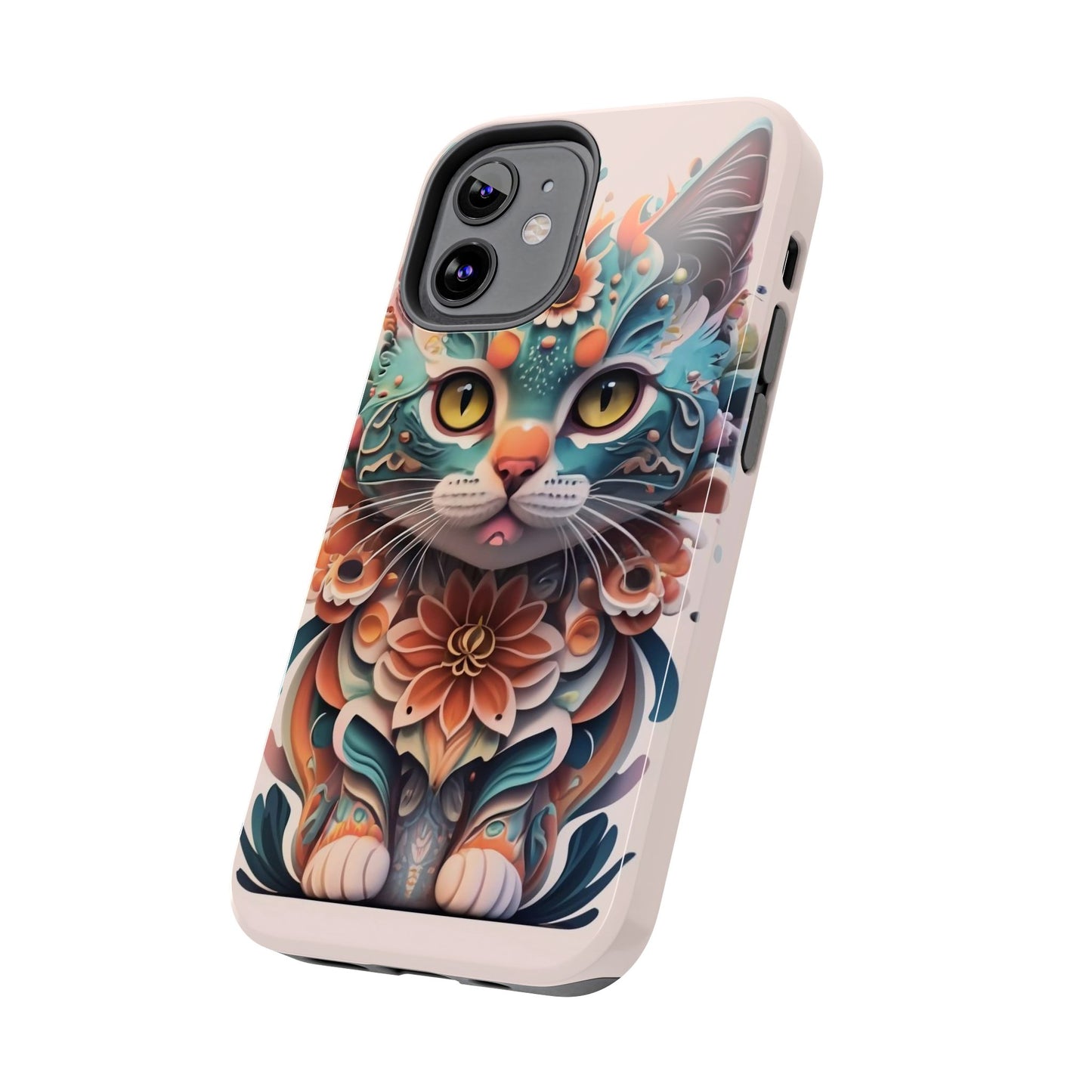 Floral Feline Armor Case