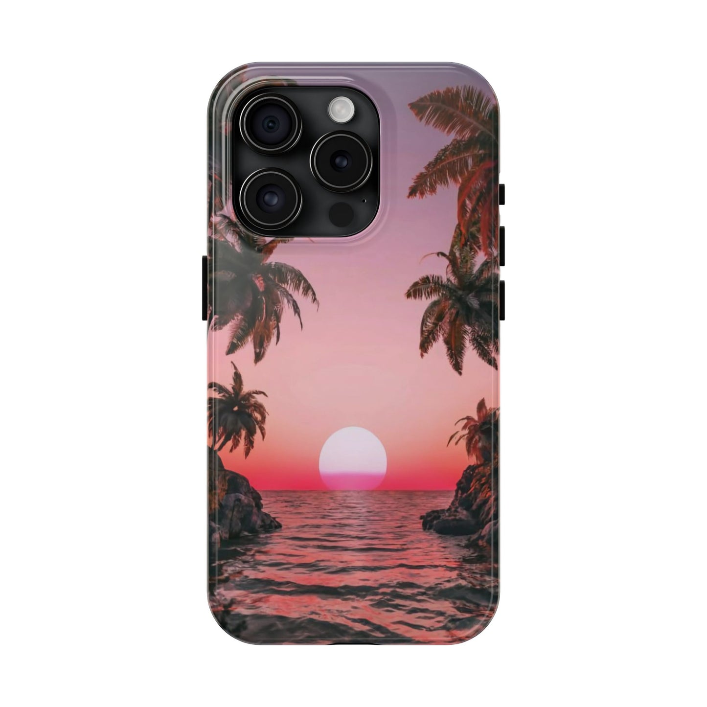 Golden Horizon Palm Sunset Tough Phone Case