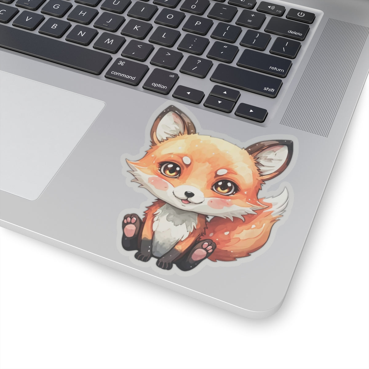 Whimsical Fox Watercolor Cartoon Sticker