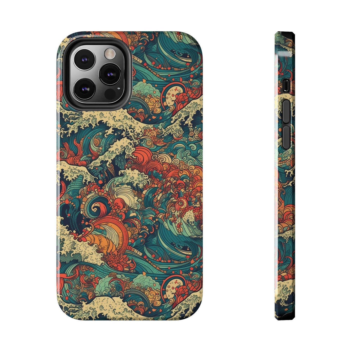 Multi-Hued Swirls - Wave of Colors - Tough Phone Case