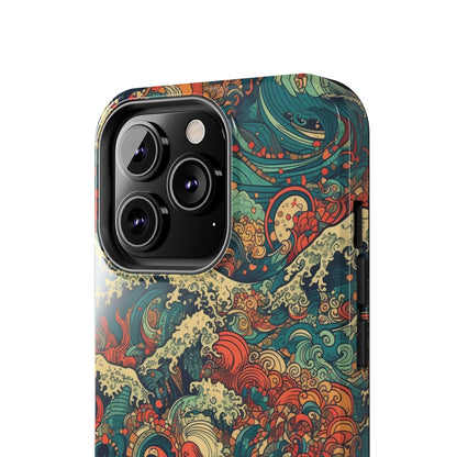 Multi-Hued Swirls - Wave of Colors - Tough Phone Case