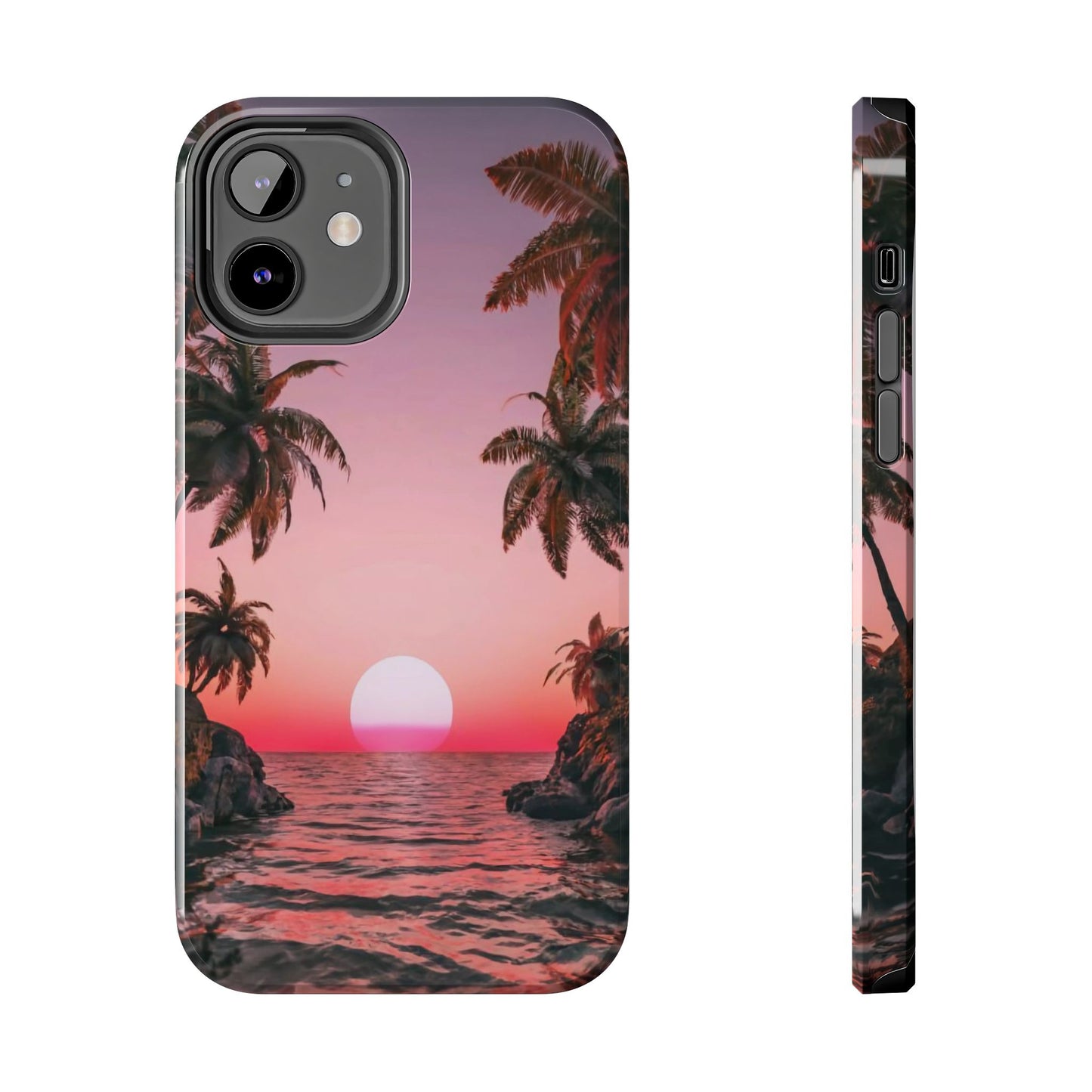 Golden Horizon Palm Sunset Tough Phone Case