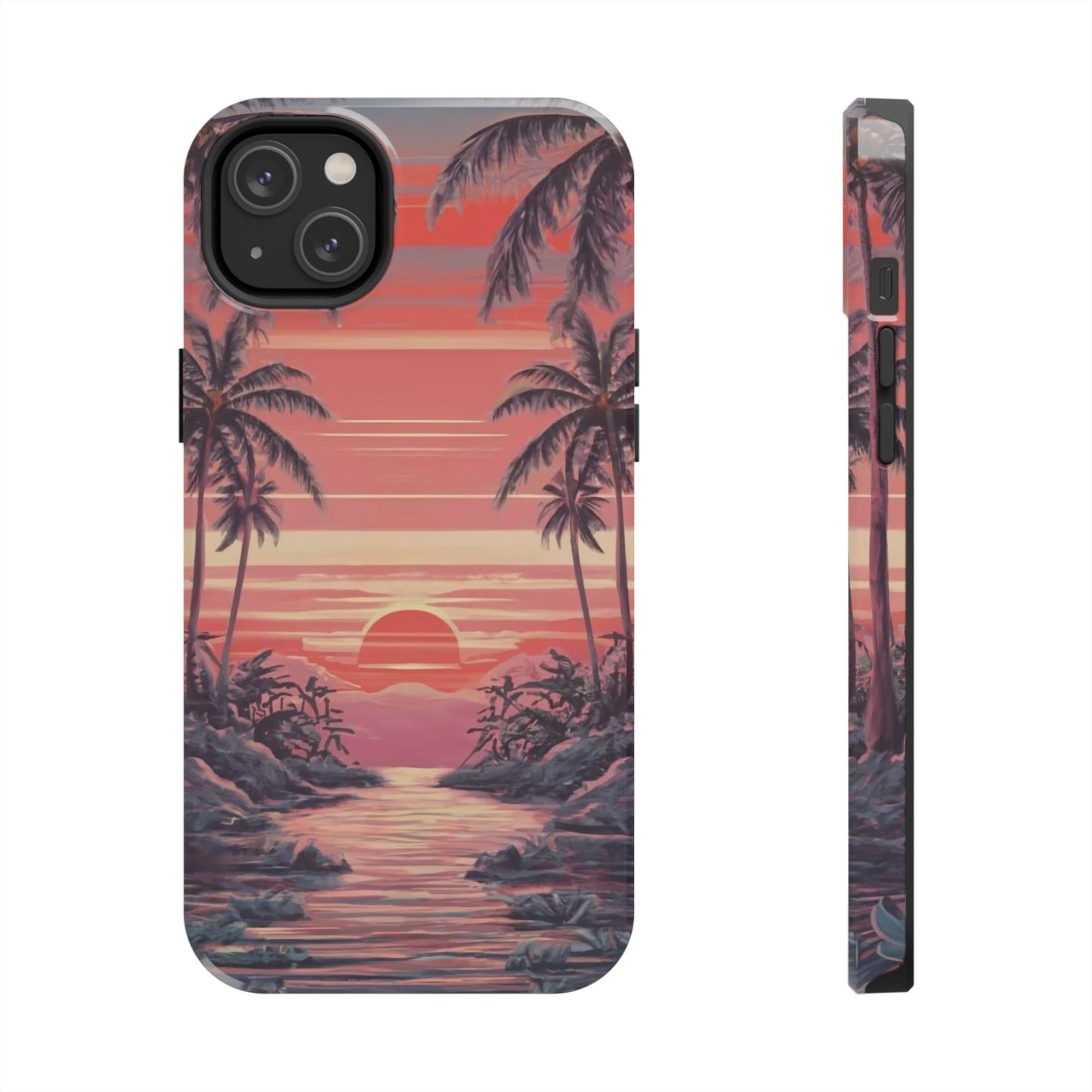 Sunset Serenity Palm Shore Tough Phone Case