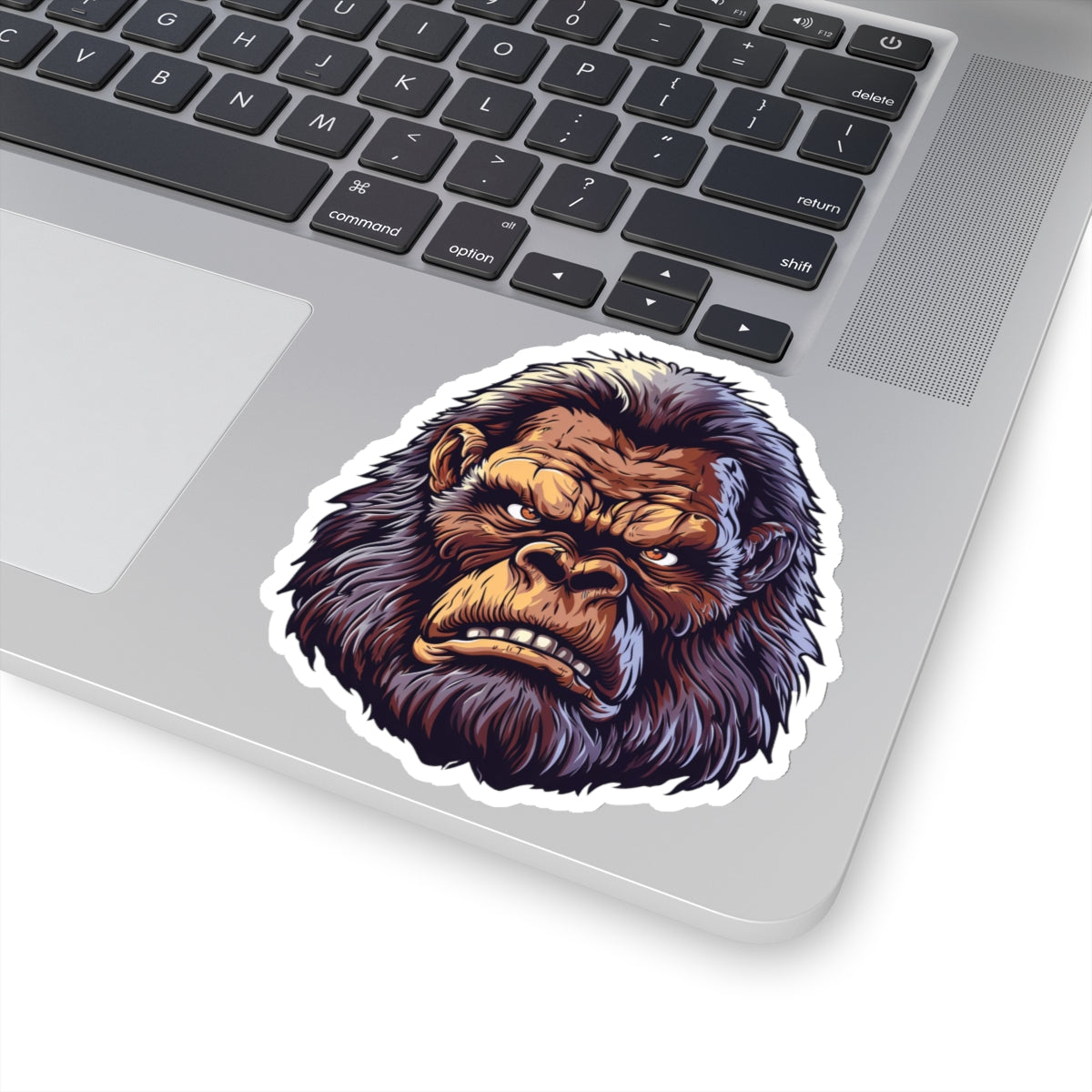 Angry Tan Fur Yeti Vinyl Sticker