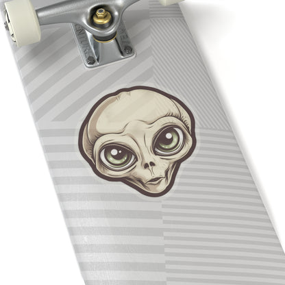 Ethereal Tan Alien Head Vinyl Sticker