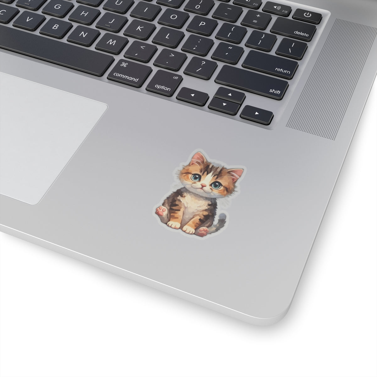 Whimsical Kitty Watercolor Cartoon Sticker