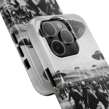 RetroWar UFO Encounter Tough Phone Case