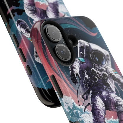 Cosmic Crest Astronaut Wave Rider Tough Phone Case