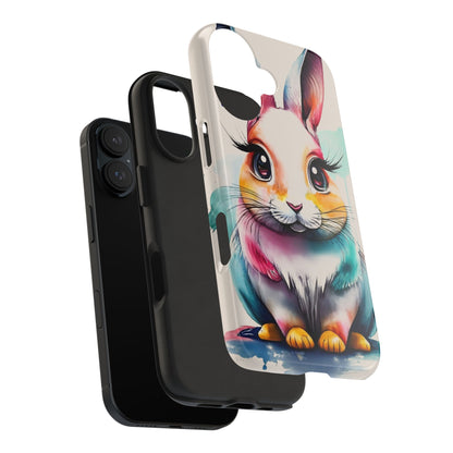 Minimalist Bunny Abstract Art Tough Phone Case