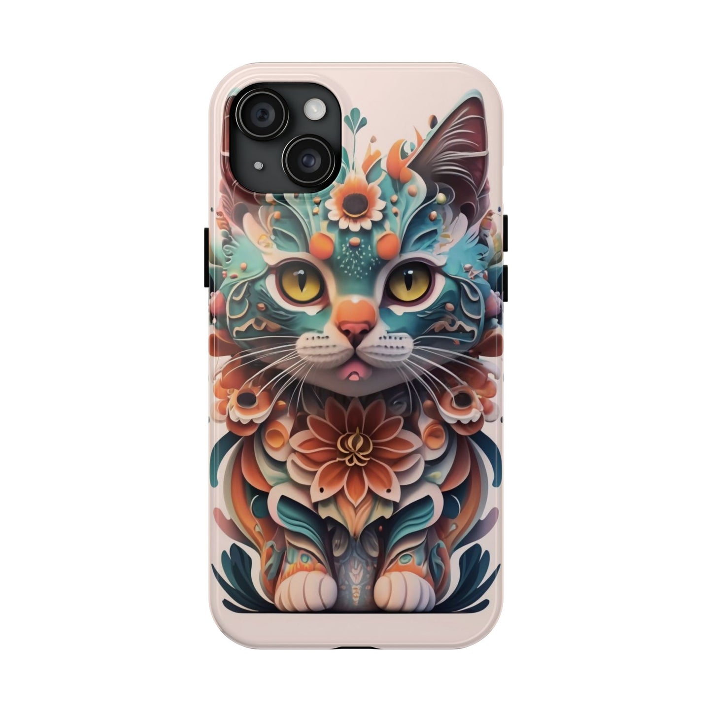 Floral Feline Armor Case