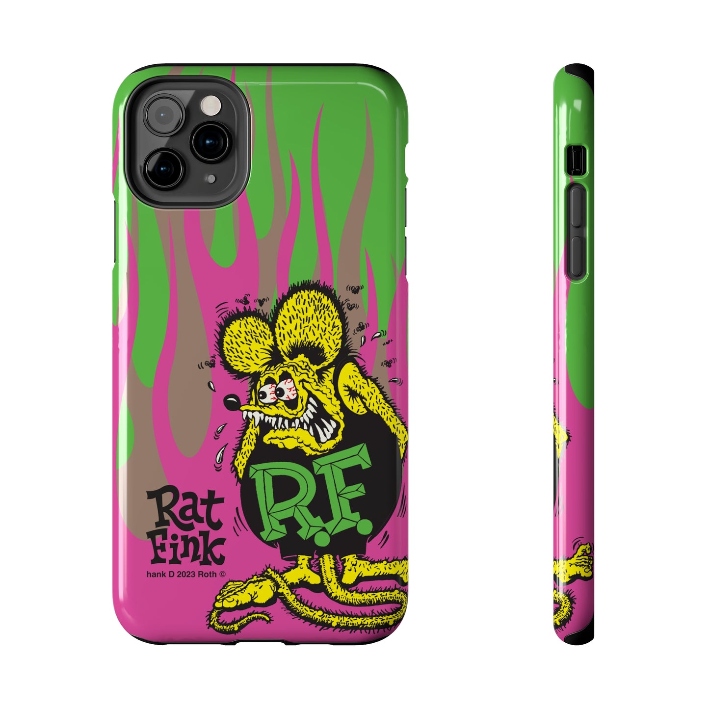 Fink Flames - Pink/Green - Tough Phone Case