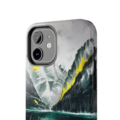 Serene Valley Charcoal Landscape Tough Phone Case