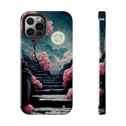 Mountain Path Cherry Blossoms Tough Phone Case