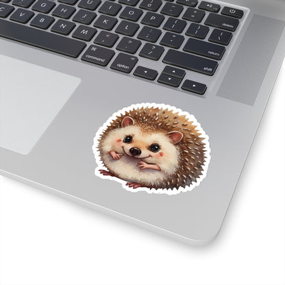 Playful Hedgehog Watercolor Cartoon Sticker