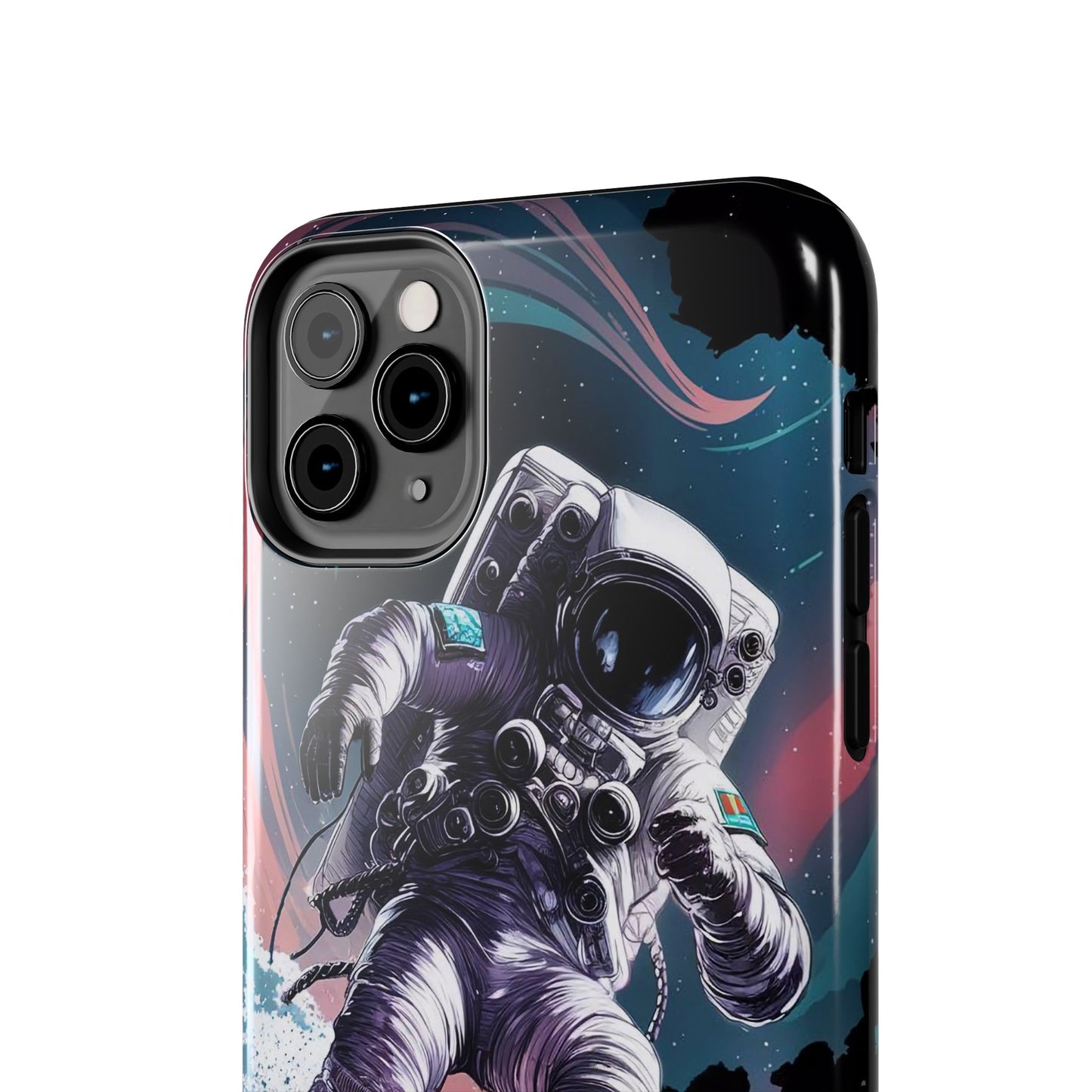 Cosmic Crest Astronaut Wave Rider Tough Phone Case