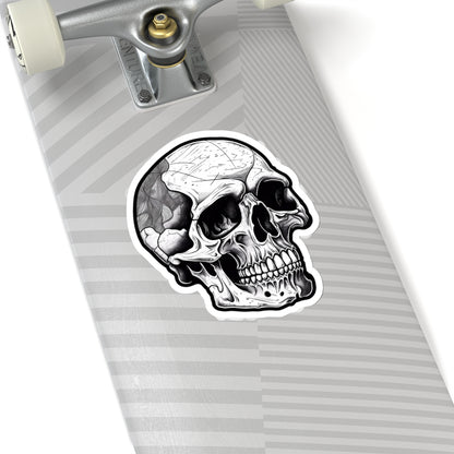 Monochrome Skull Sticker