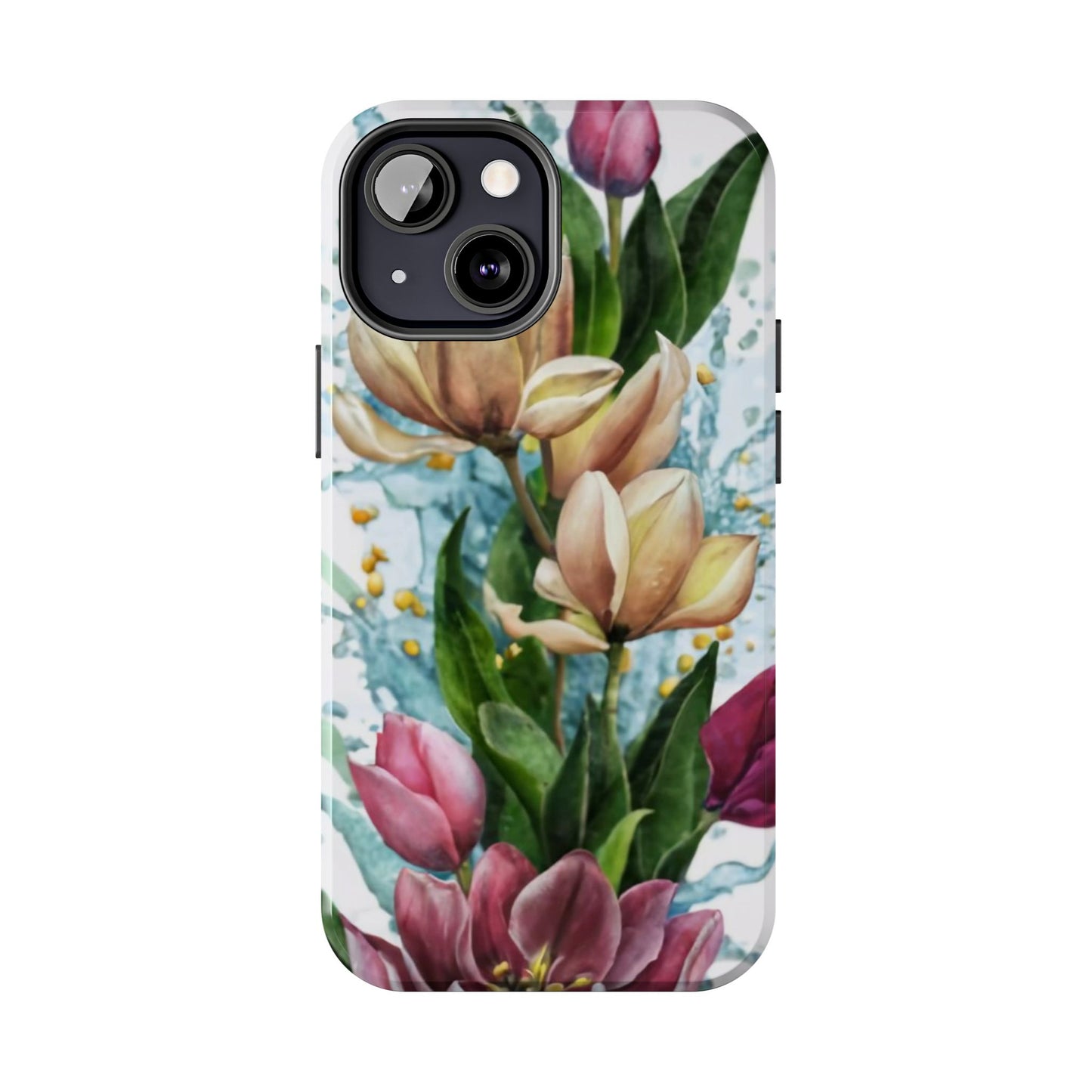 Blossom Splash Watercolor Floral Tough Phone Case