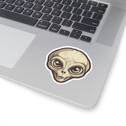 Ethereal Tan Alien Head Vinyl Sticker