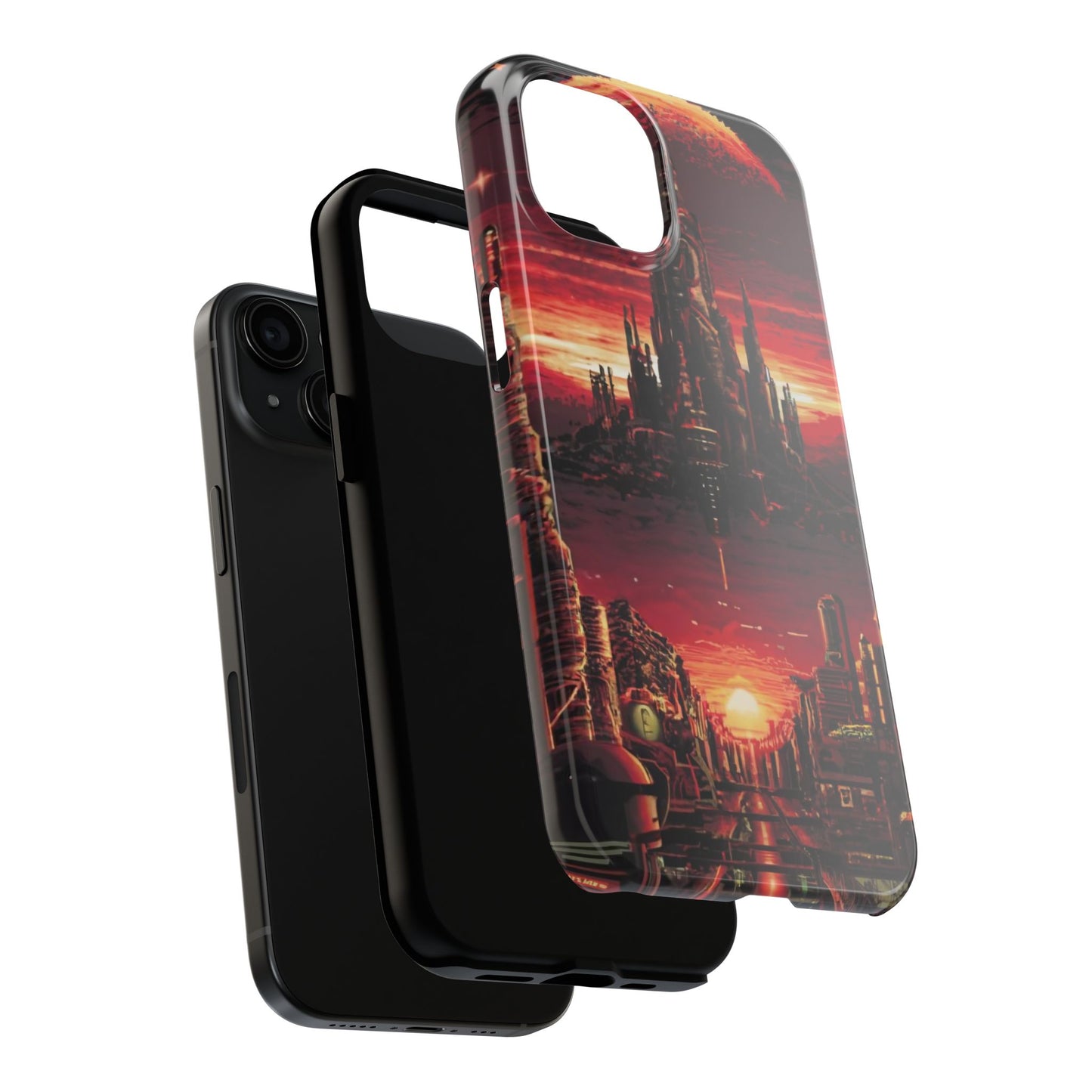 PixelVista Futuristic City Tough Phone Case