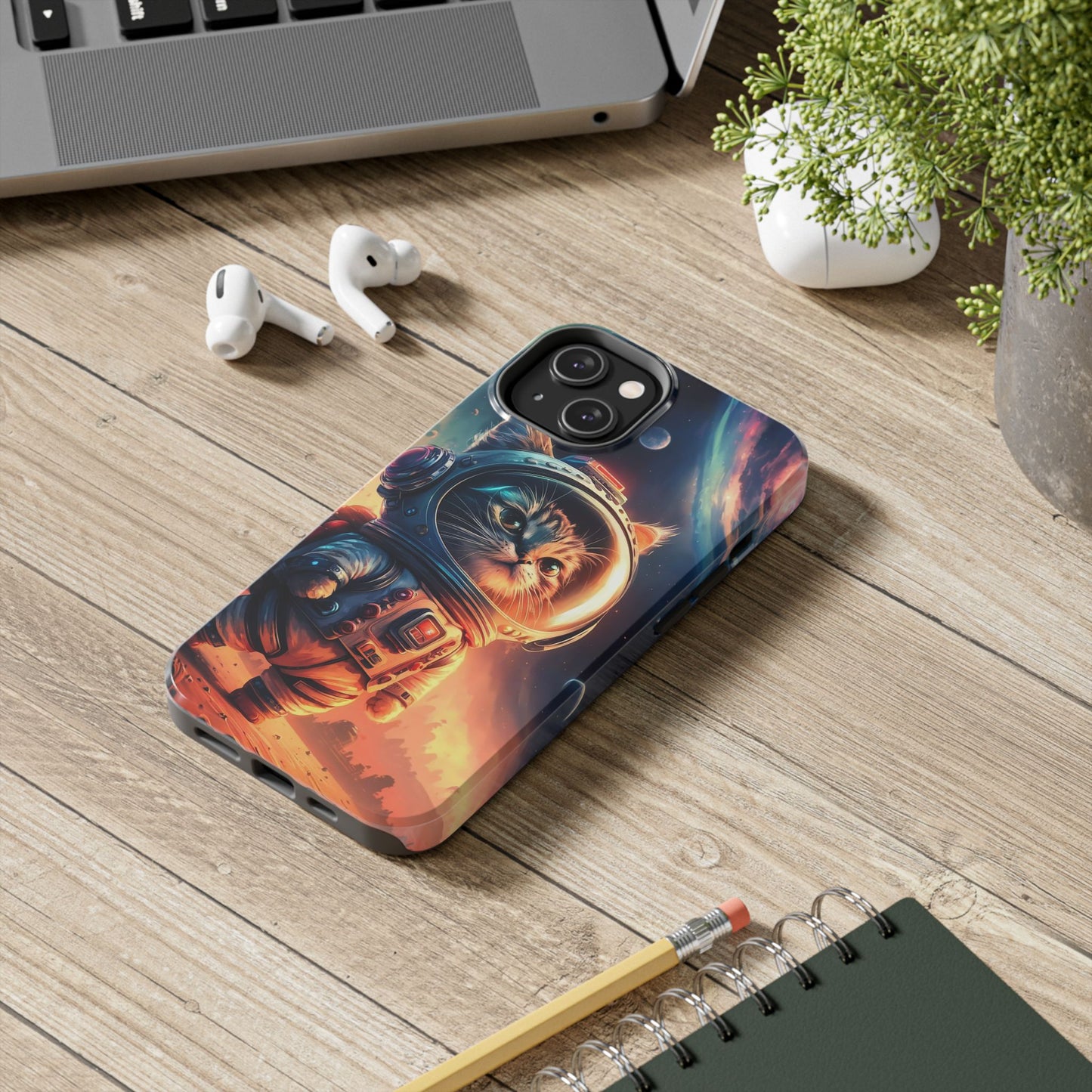 Cosmic Kitty Space Explorer Tough Phone Case