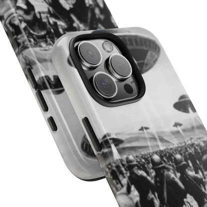 RetroWar UFO Encounter Tough Phone Case