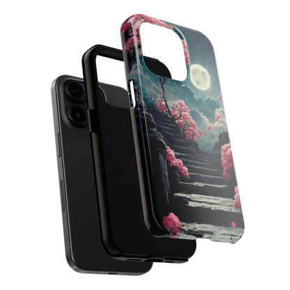 Mountain Path Cherry Blossoms Tough Phone Case