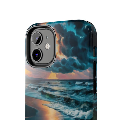 Coastal Sunset Waves Tough Phone Case