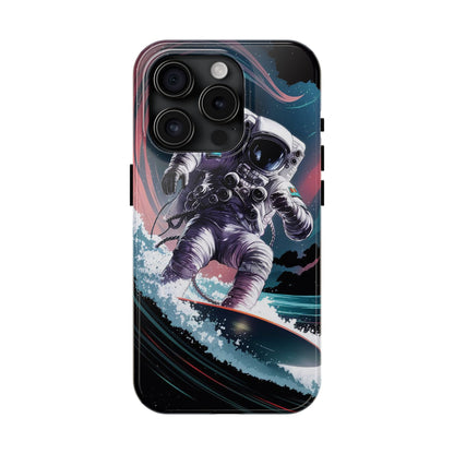 Cosmic Crest Astronaut Wave Rider Tough Phone Case