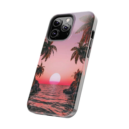 Golden Horizon Palm Sunset Tough Phone Case