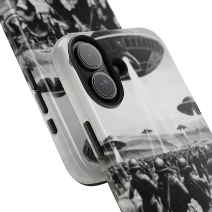 RetroWar UFO Encounter Tough Phone Case