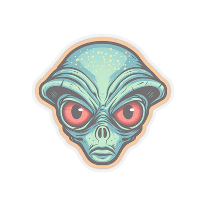 Mystic Green Alien Head Vinyl Sticker