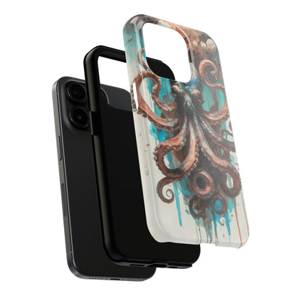 Serene Octopus Watercolor Tough Phone Case