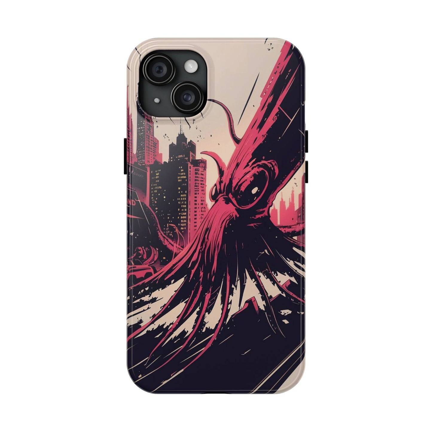 Kraken Rampage Cityscape Tough Phone Case