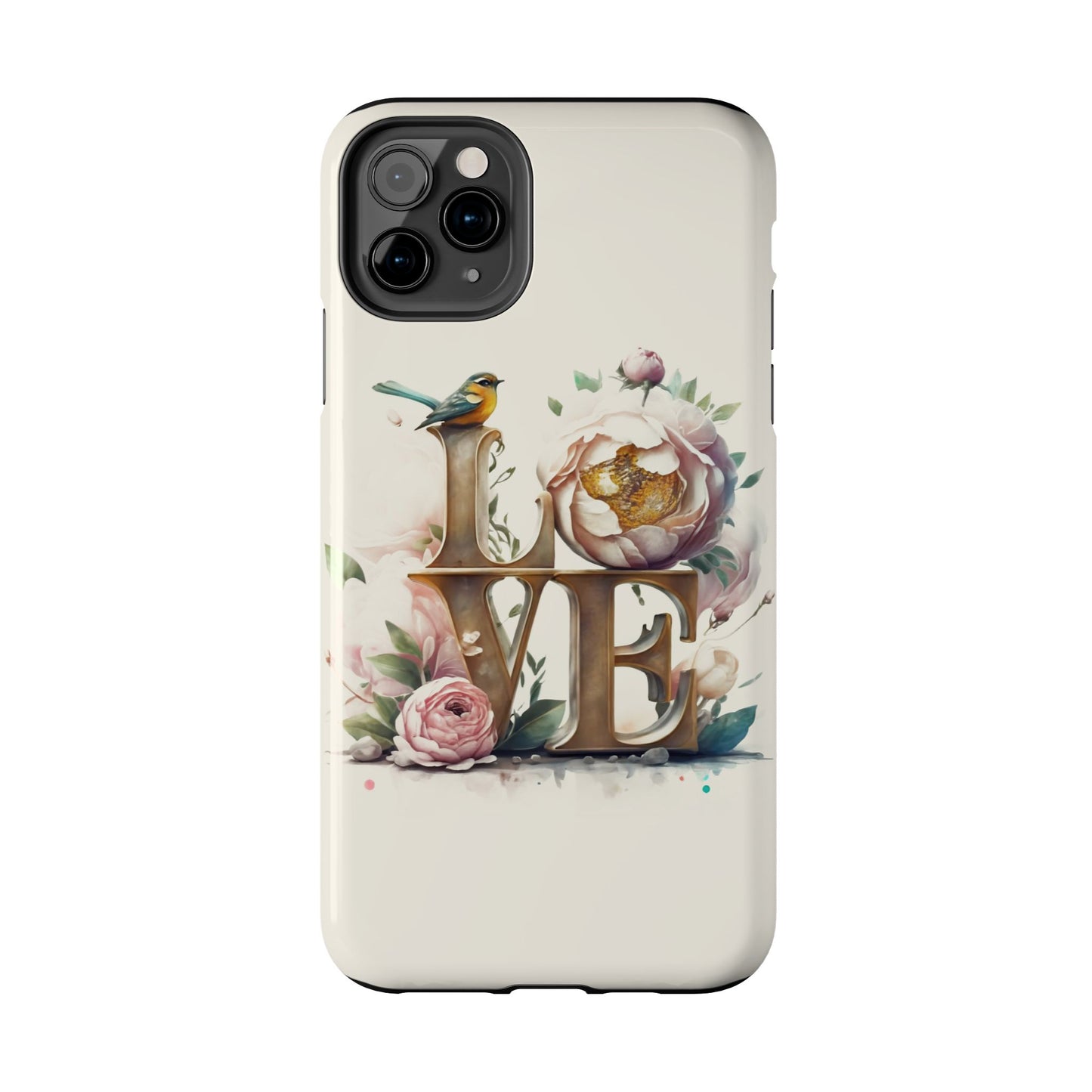 Lovebird and Bloom Watercolor Tough Phone Case