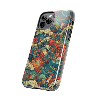 Multi-Hued Swirls - Wave of Colors - Tough Phone Case