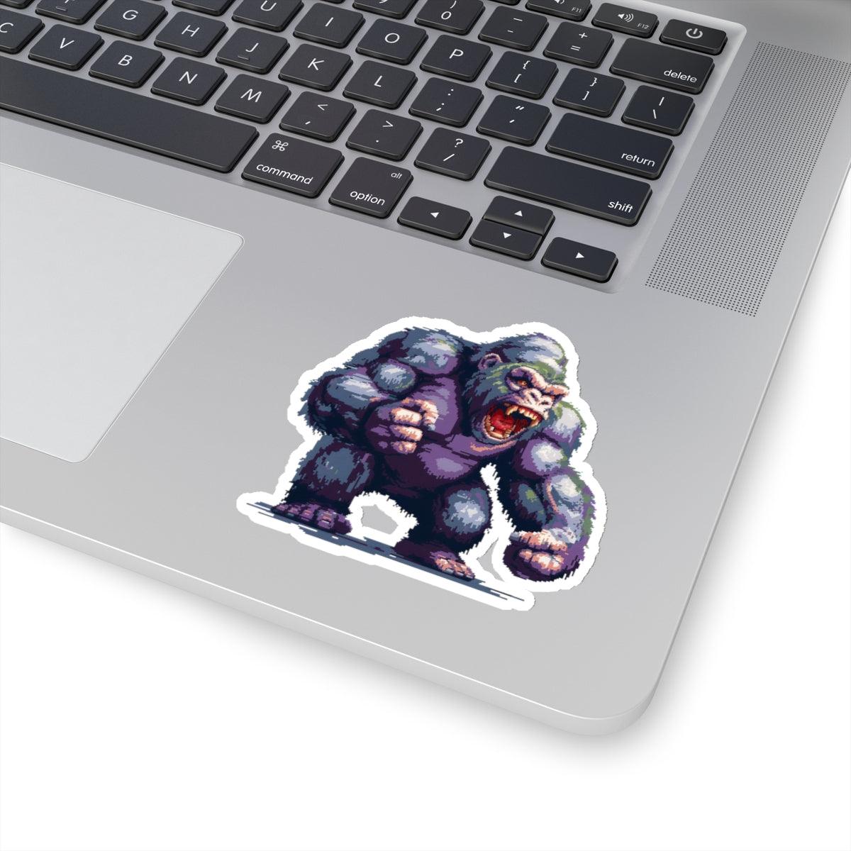 Pixelated Angry Ape Titan Fist Strike Vinyl Sticker