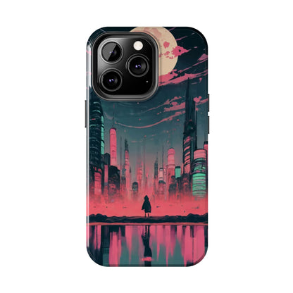 Moonlit Cityscape Night View Tough Phone Case