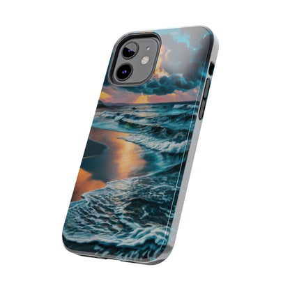 Coastal Sunset Waves Tough Phone Case