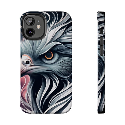 AviarySwirls Monochrome Bird Tough Phone Case