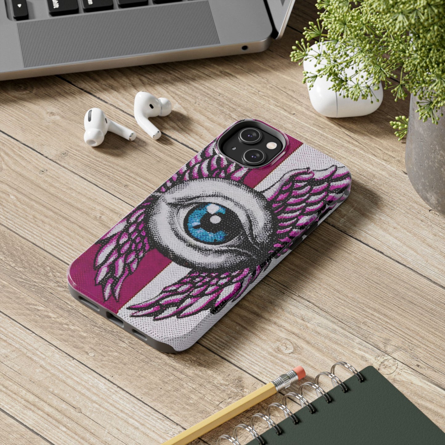 Dual-Tone Winged Eye iPhone Case