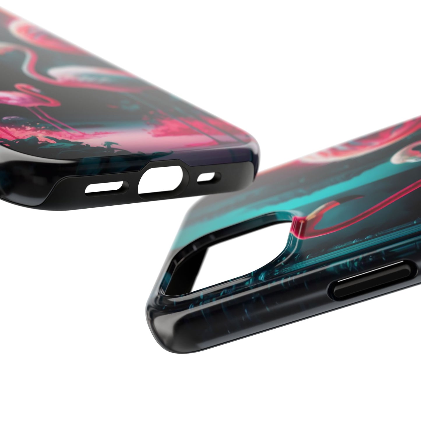 Vibrant Flamingo Gathering Tough Phone Case