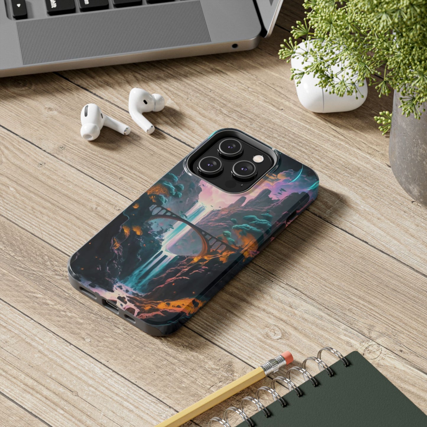 Midnight Cascade Blue Moon Tough Phone Case