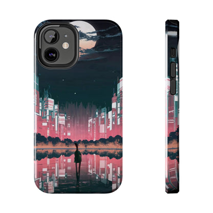 Moonlit Waterfront City Night Tough Phone Case