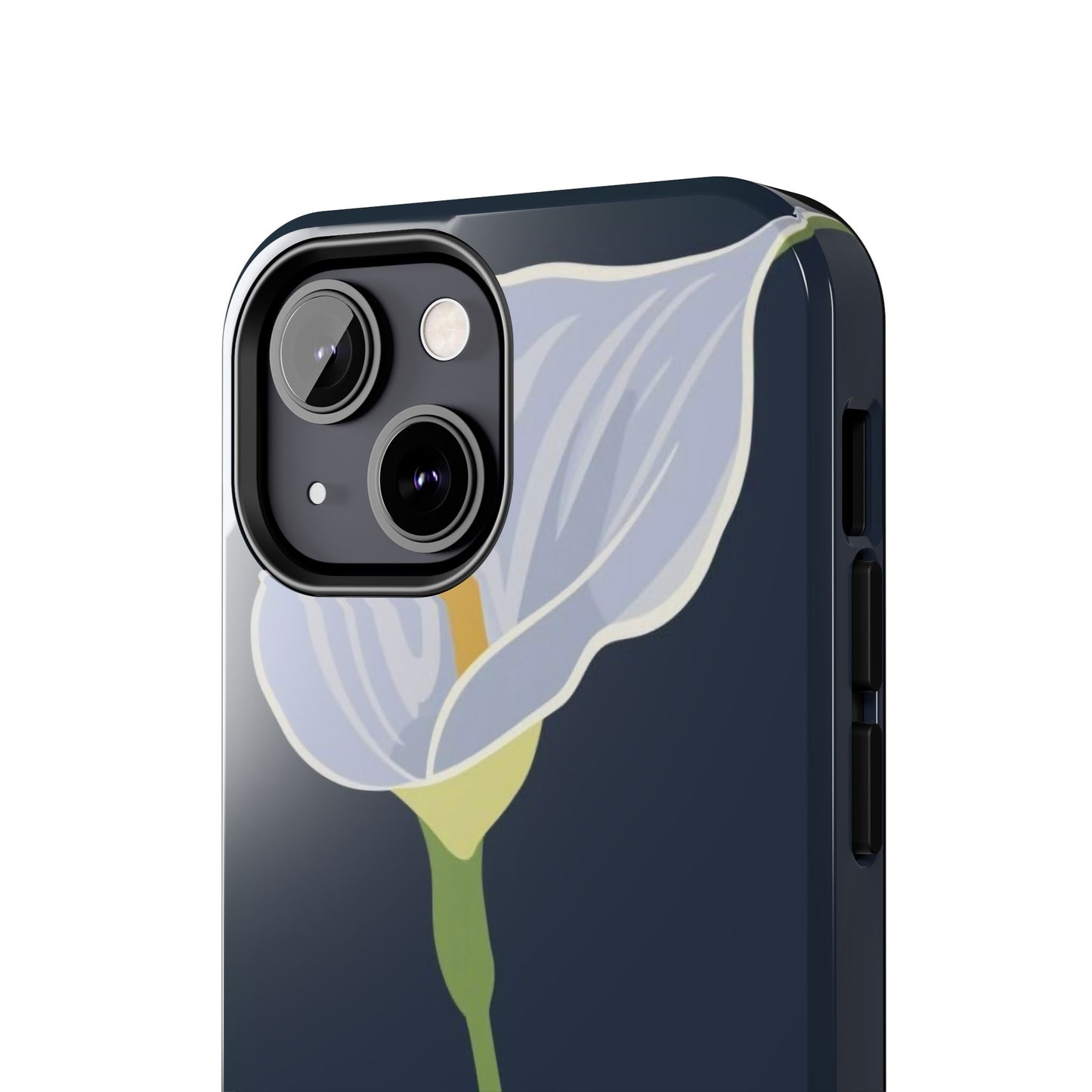 Blue Calla Flower Vector Poster Tough Phone Case