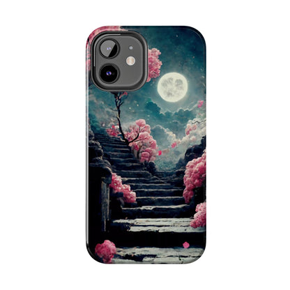 Mountain Path Cherry Blossoms Tough Phone Case