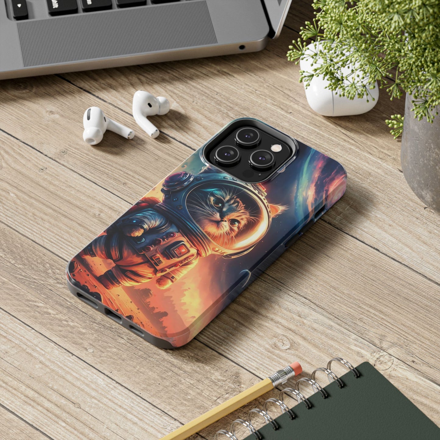 Cosmic Kitty Space Explorer Tough Phone Case