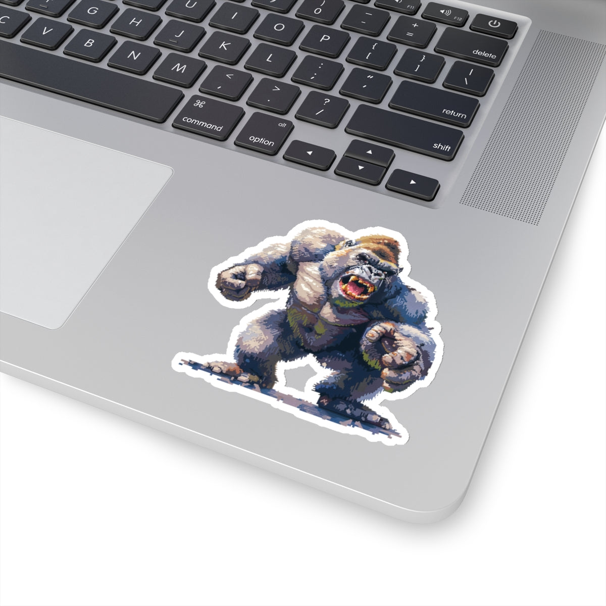 Pixelated Striking Gorilla Titan Vinyl Sticker