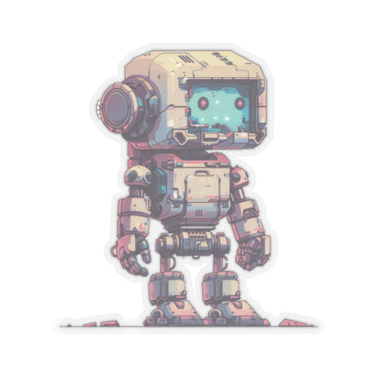 Junkyard Pixelated Robot Vinyl Sticker