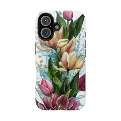 Blossom Splash Watercolor Floral Tough Phone Case