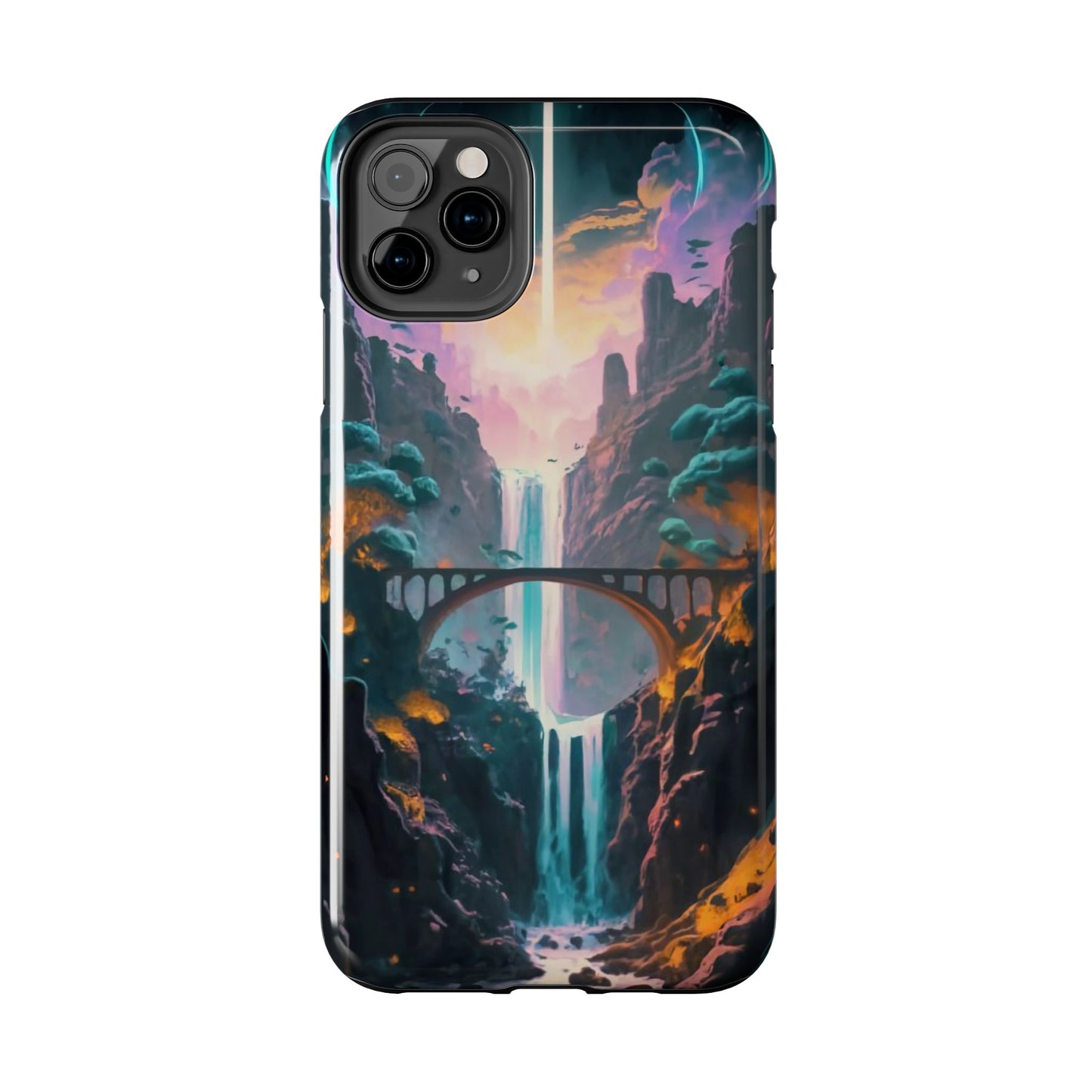 Midnight Cascade Blue Moon Tough Phone Case